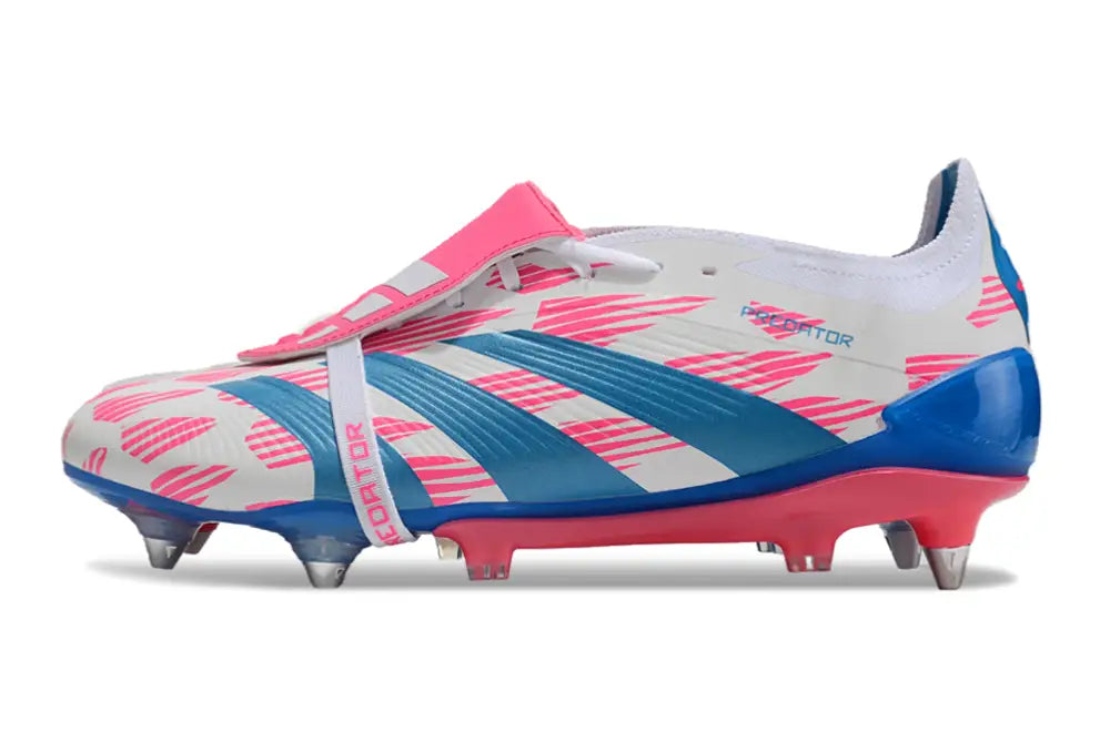 Predator Elite Fold-over Tongue SG Reemergence - Blanc/Bleu/Rose