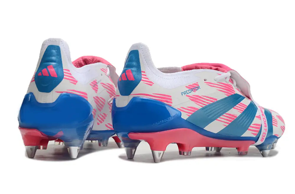 Predator Elite Fold-over Tongue SG Reemergence - Blanc/Bleu/Rose