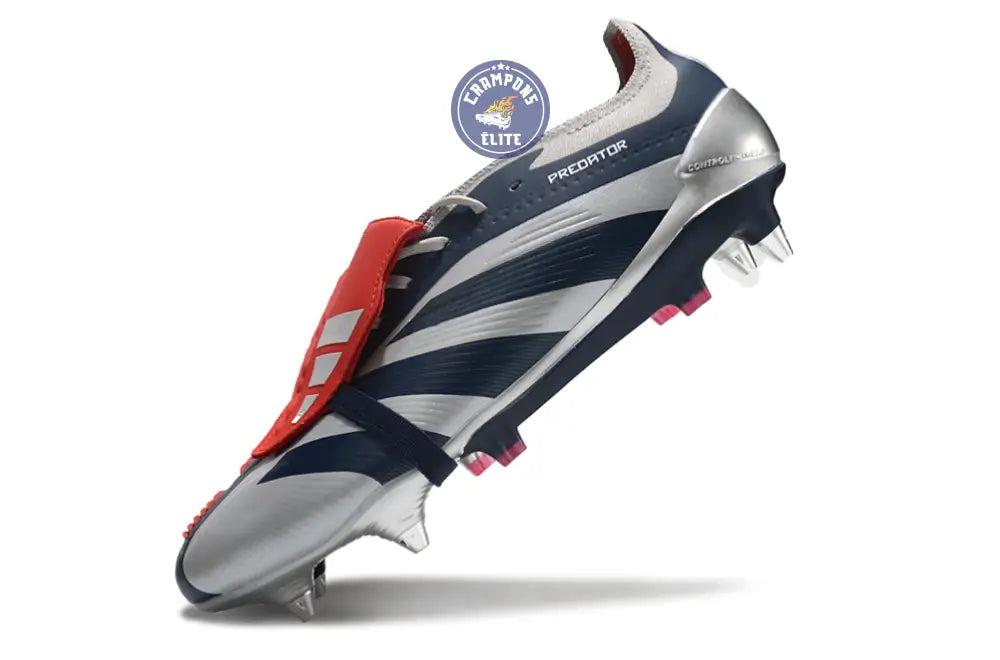 Image of Predator Elite Fold-over Tongue SG Roteiro - Argenté/Bleu marine/Rouge ÉDITION LIMITÉE
