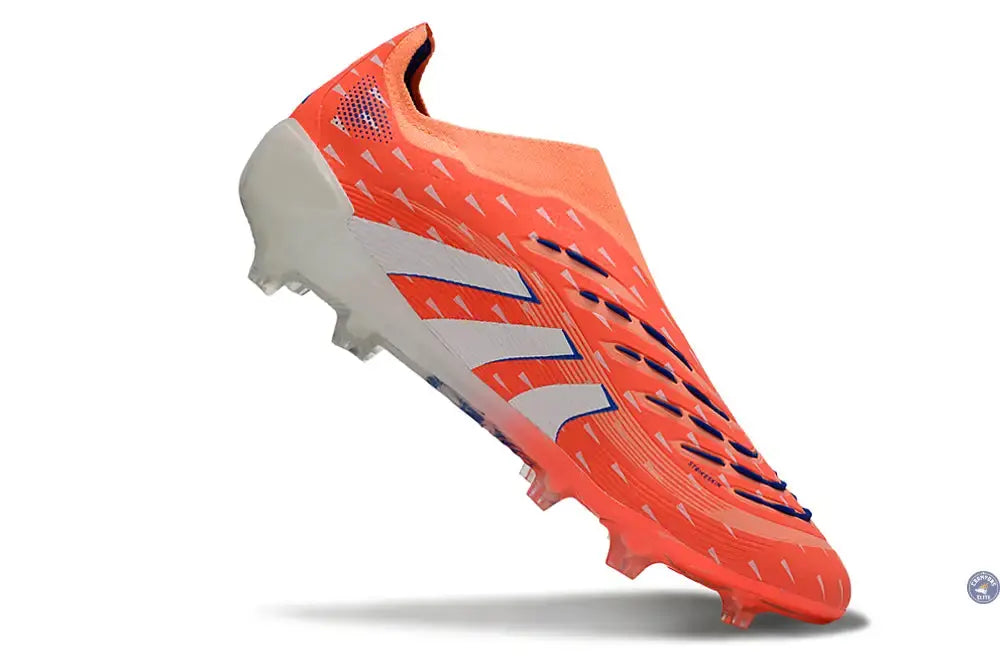 Image of PREDATOR ELITE LACELESS FG CORAL BLAZE - CORAL/BLANC/BEAM ORANGE