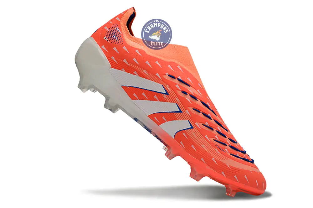 PREDATOR ELITE LACELESS FG CORAL BLAZE - CORAL/BLANC/BEAM ORANGE