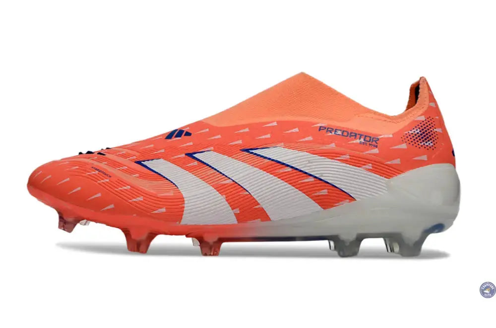 Image of PREDATOR ELITE LACELESS FG CORAL BLAZE - CORAL/BLANC/BEAM ORANGE