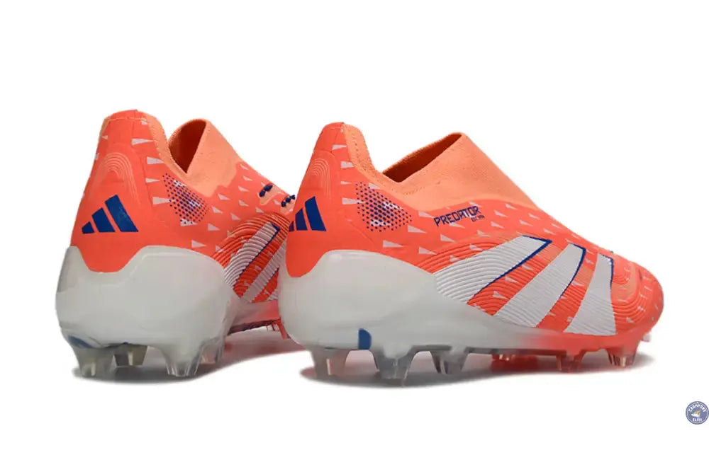 Image of PREDATOR ELITE LACELESS FG CORAL BLAZE - CORAL/BLANC/BEAM ORANGE