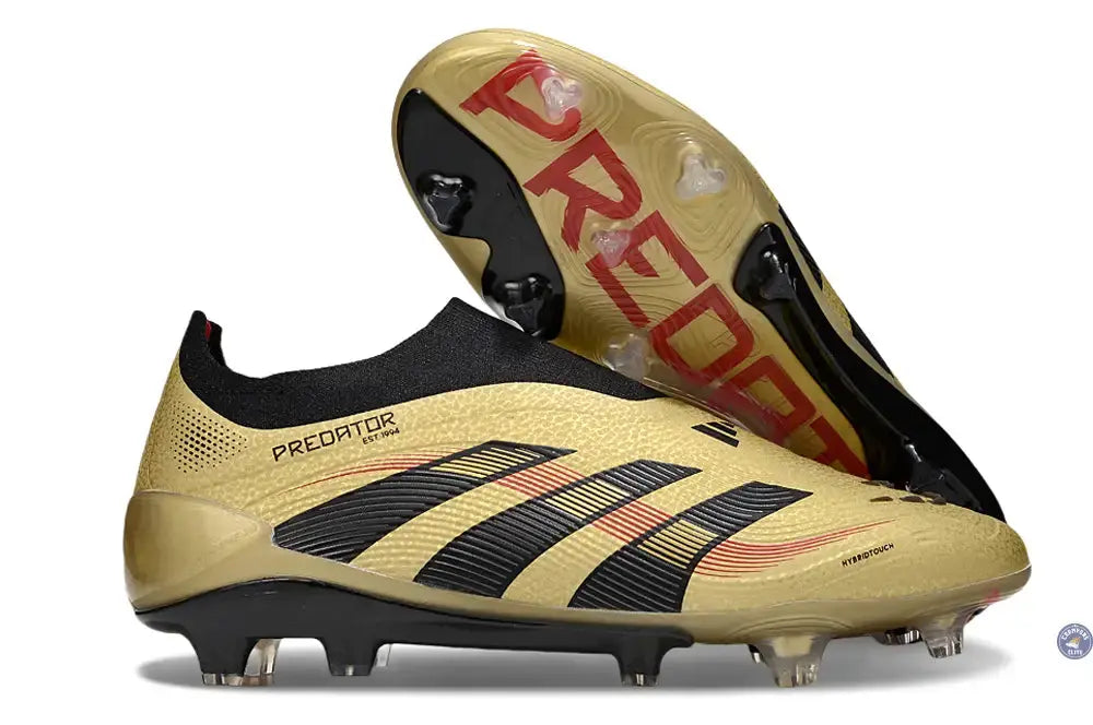 Image of Predator Elite Laceless FG - Or/Noir/Rouge