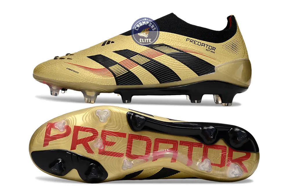 Image of Predator Elite Laceless FG - Or/Noir/Rouge