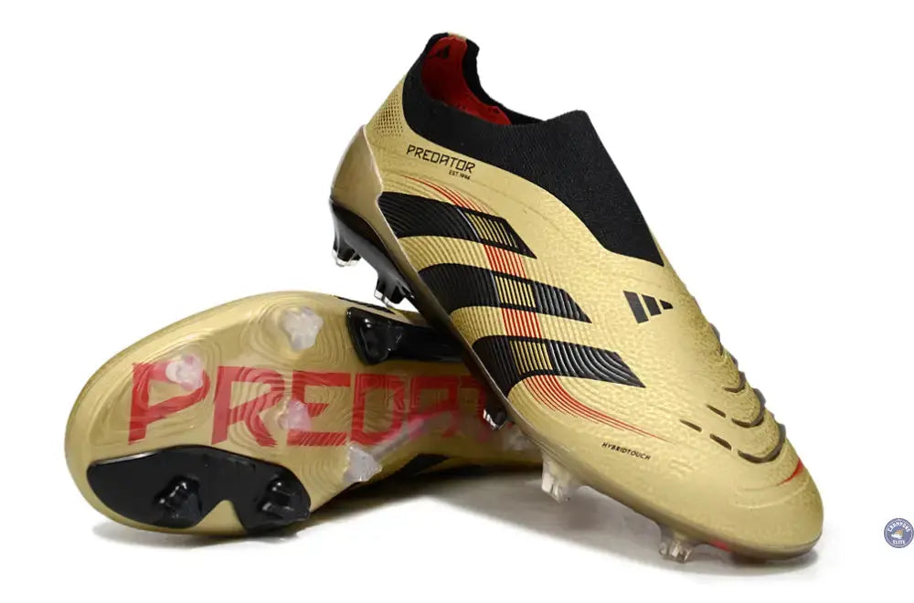 Image of Predator Elite Laceless FG - Or/Noir/Rouge