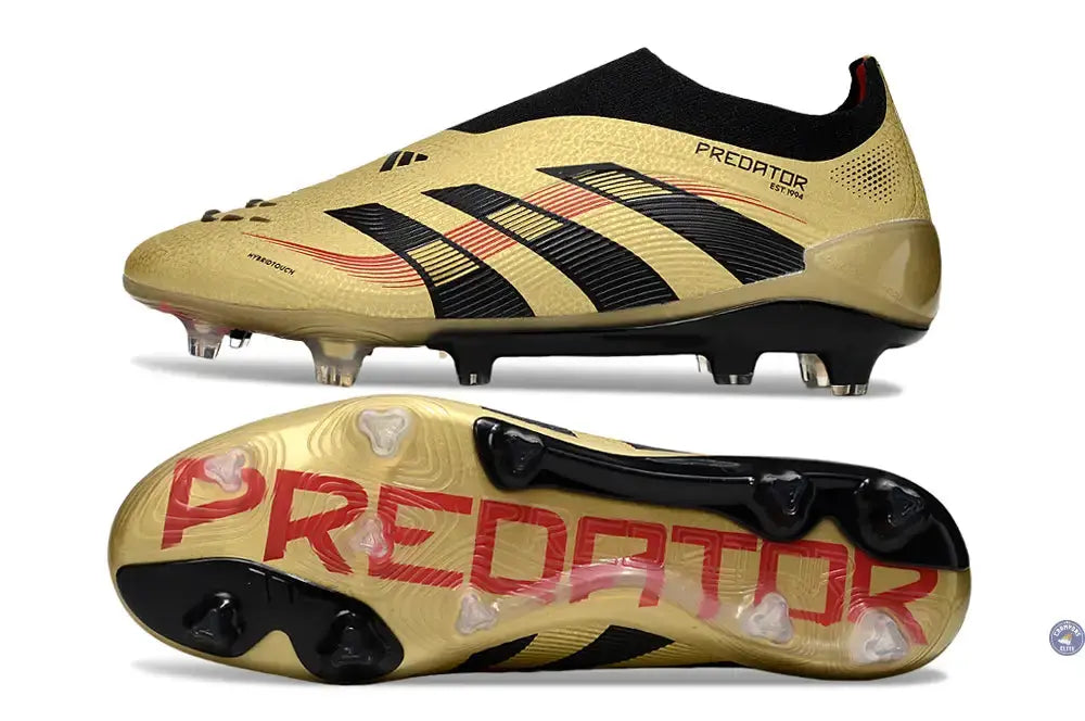 Image of Predator Elite Laceless FG - Or/Noir/Rouge