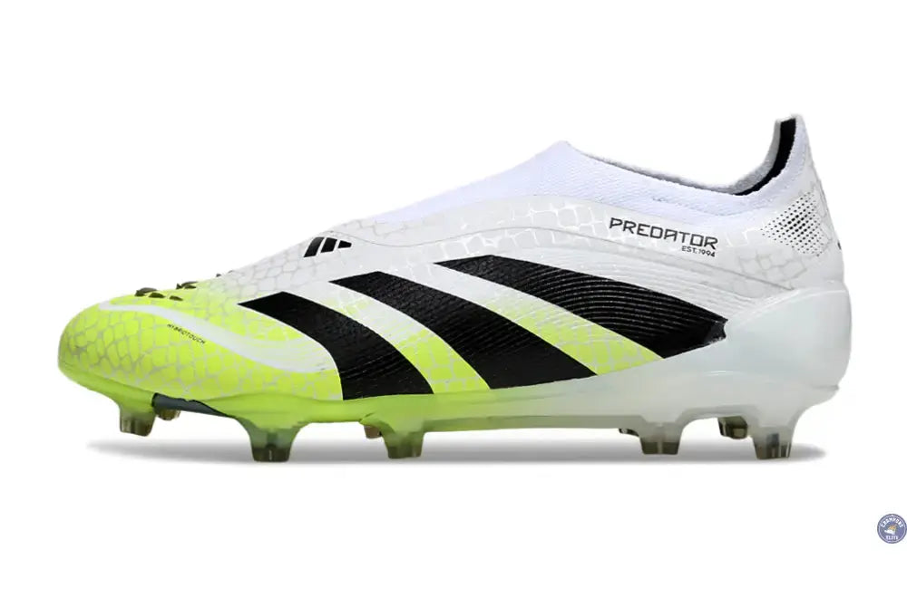 Image of Predator Elite Laceless FG Radiant Blaze - Blanc/Noir/Vert