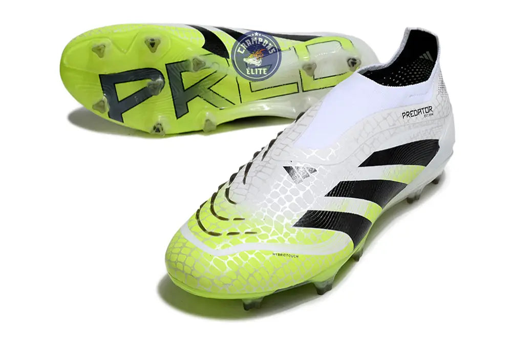 Image of Predator Elite Laceless FG Radiant Blaze - Blanc/Noir/Vert