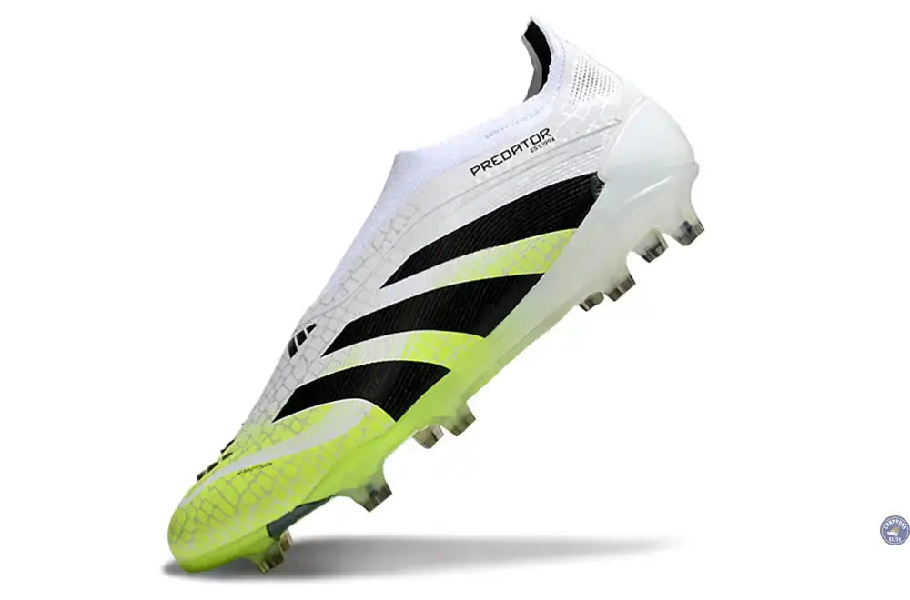 Image of Predator Elite Laceless FG Radiant Blaze - Blanc/Noir/Vert
