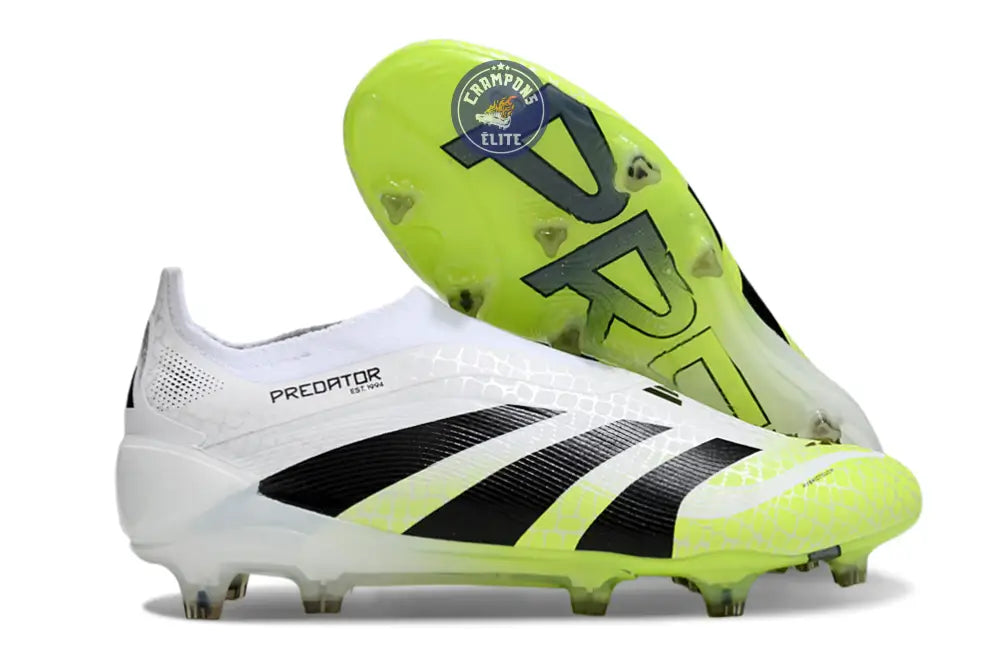 Predator Elite Laceless FG Radiant Blaze - Blanc/Noir/Vert