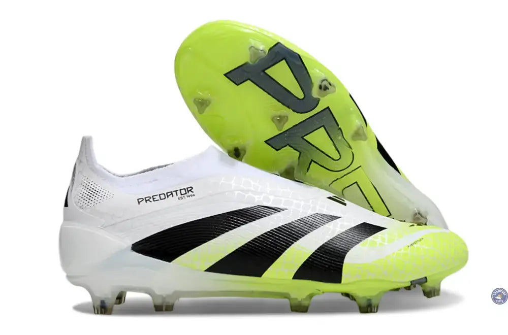 Image of Predator Elite Laceless FG Radiant Blaze - Blanc/Noir/Vert