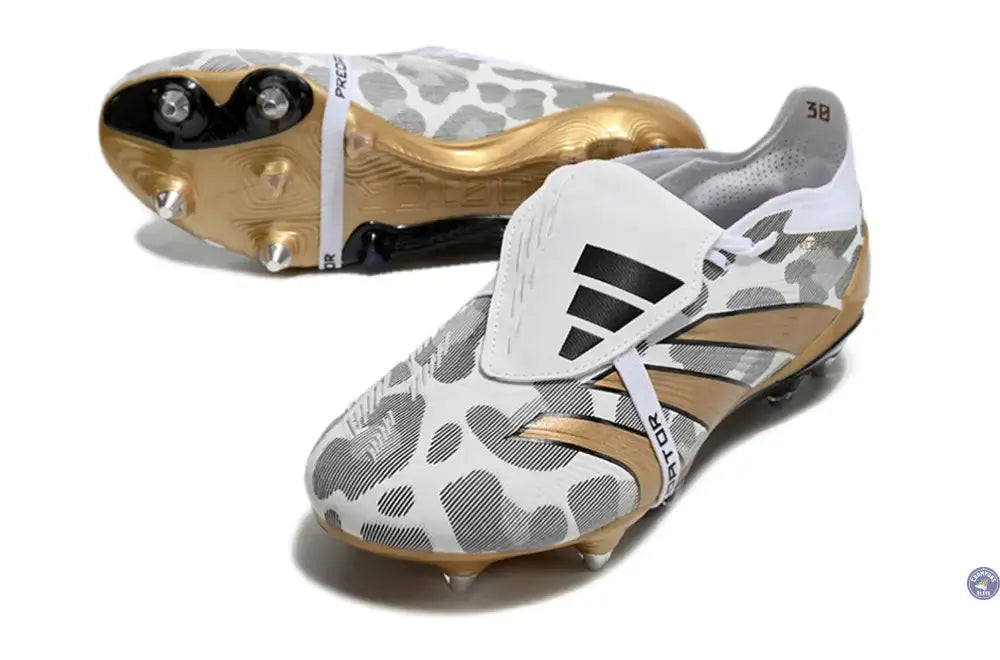Image of Predator Elite SG - Blanc/Doré/Gris/Noir