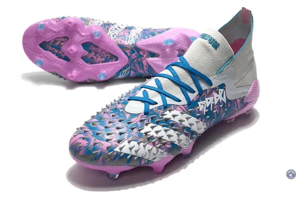 Predator Freak.1 FG - Bleu/Rose/Gris