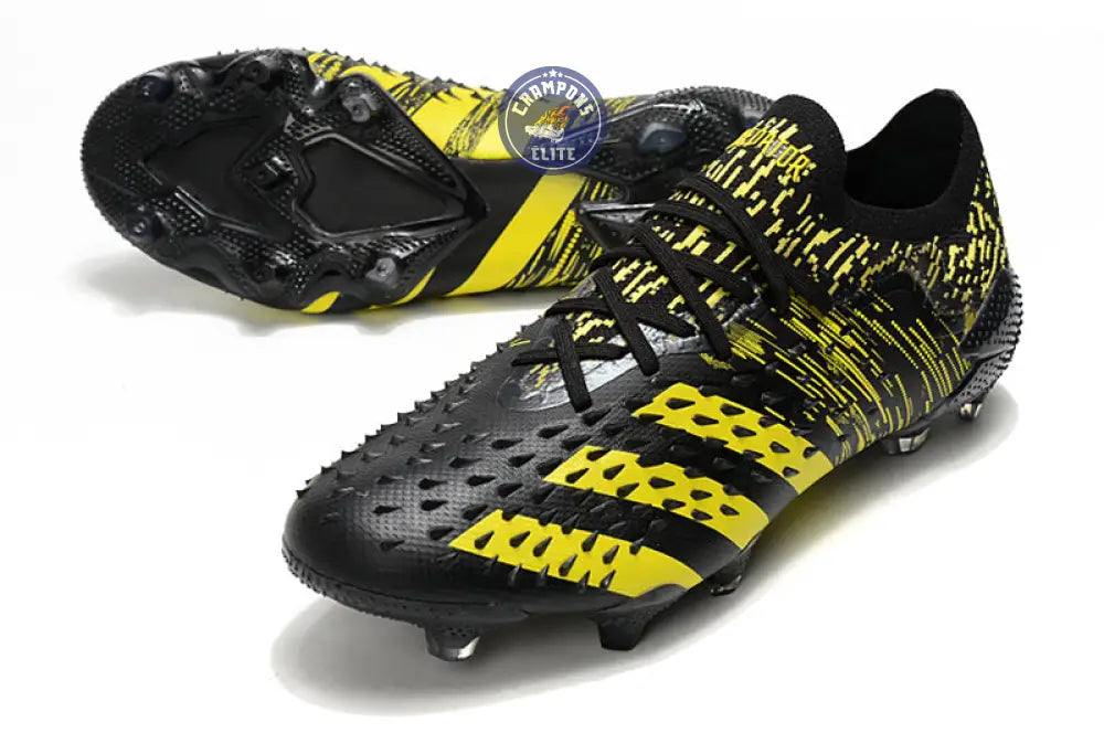 Image of Predator Freak Basse Lacets FG - Noir/Jaune