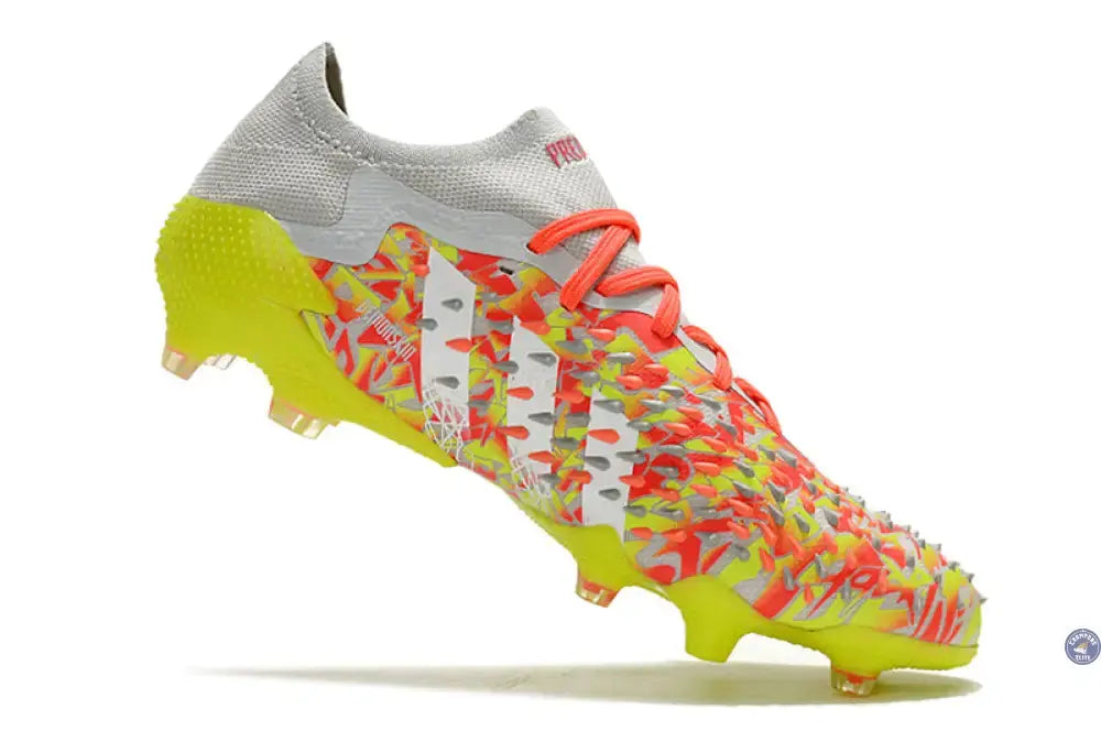 Image of Predator Freak Basse Lacets FG Numbers Up - Gris/Blanc/Jaune