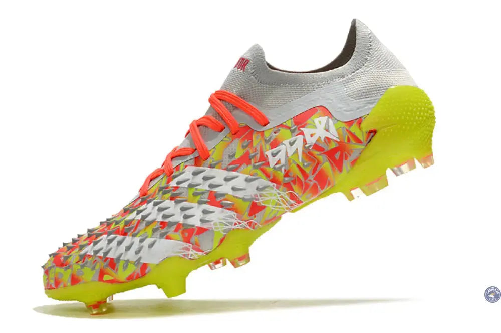 Image of Predator Freak Basse Lacets FG Numbers Up - Gris/Blanc/Jaune