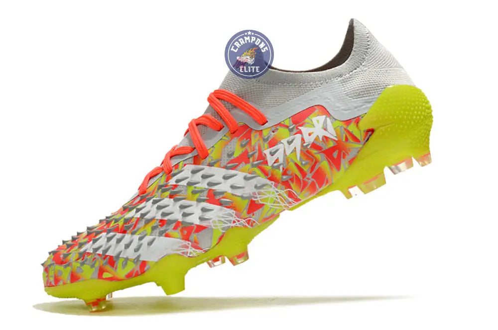 Image of Predator Freak Basse Lacets FG Numbers Up - Gris/Blanc/Jaune