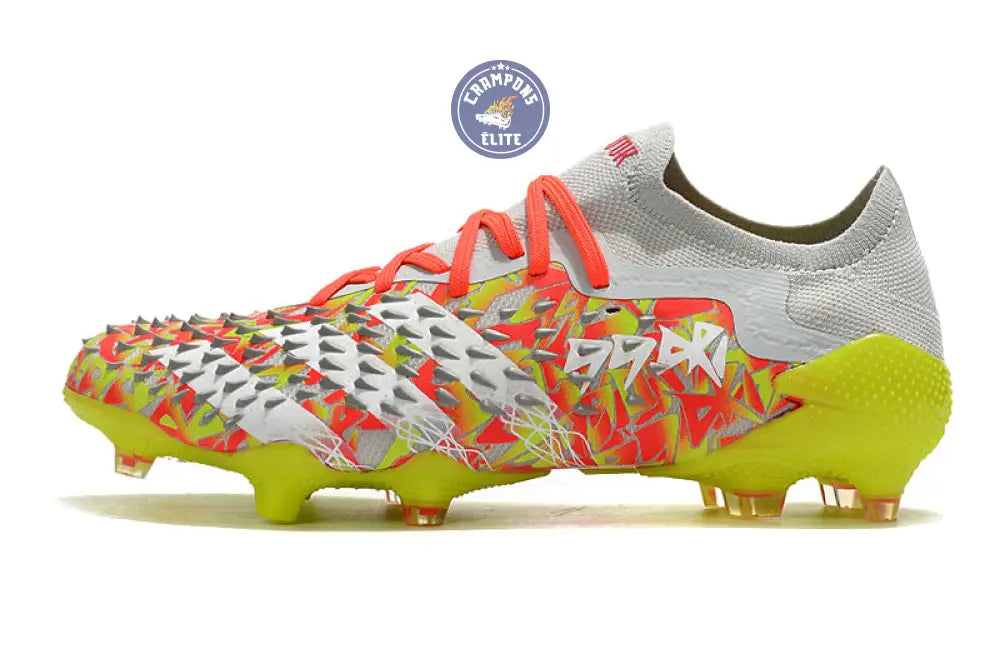 Image of Predator Freak Basse Lacets FG Numbers Up - Gris/Blanc/Jaune