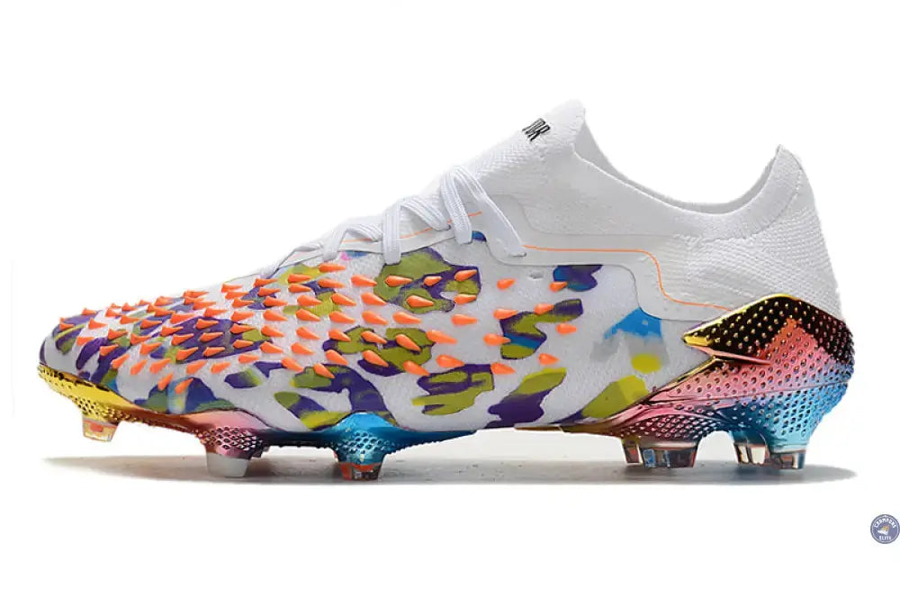 Image of Predator Freak Basse Lacets FG Paul Pogba X Stella McCartney - Blanc/Noir/Orange ÉDITION LIMITÉE