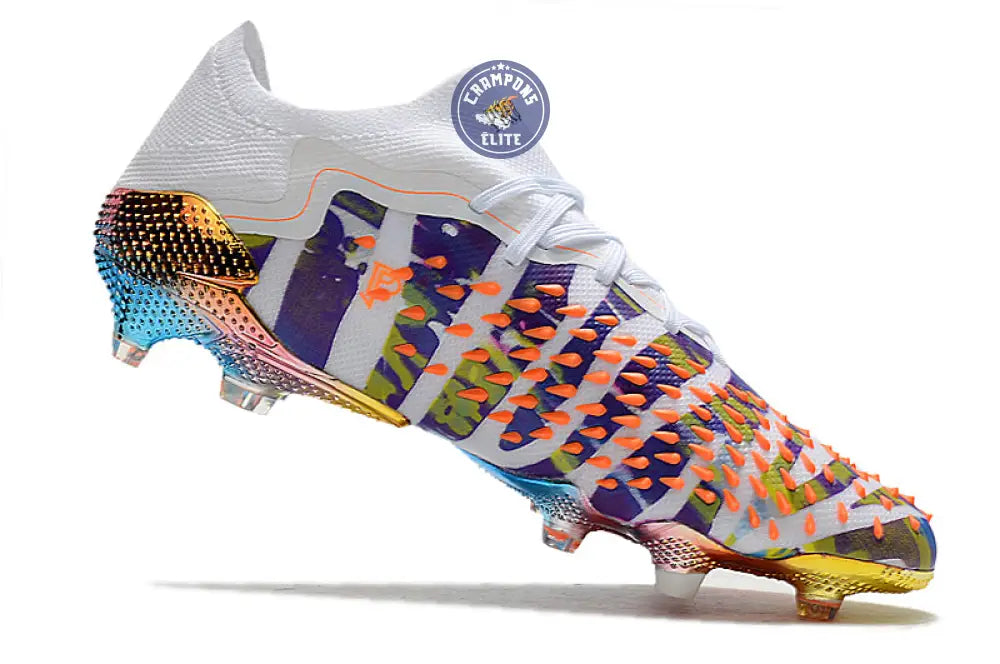 Image of Predator Freak Basse Lacets FG Paul Pogba X Stella McCartney - Blanc/Noir/Orange ÉDITION LIMITÉE