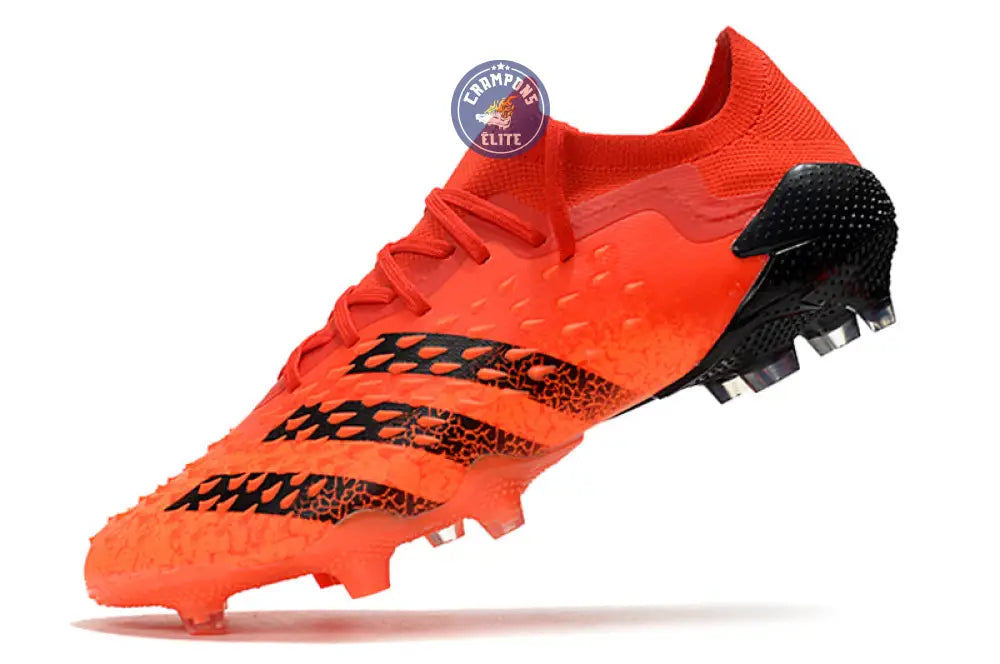Image of Predator Freak Basse Lacets FG - Rouge/Noir/Orange