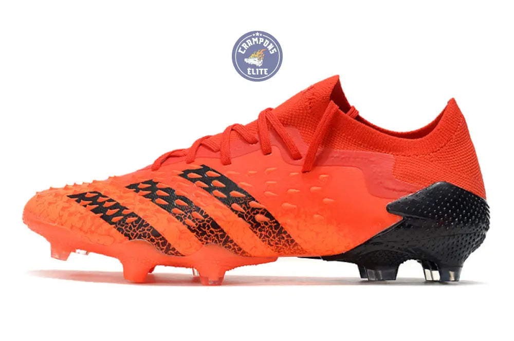 Image of Predator Freak Basse Lacets FG - Rouge/Noir/Orange