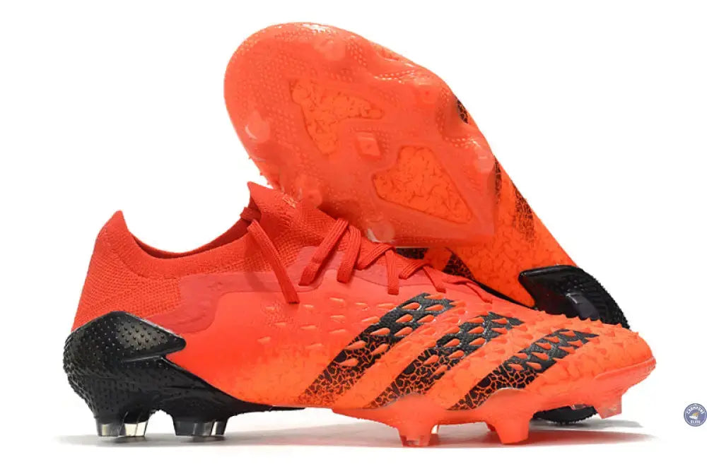 Image of Predator Freak Basse Lacets FG - Rouge/Noir/Orange