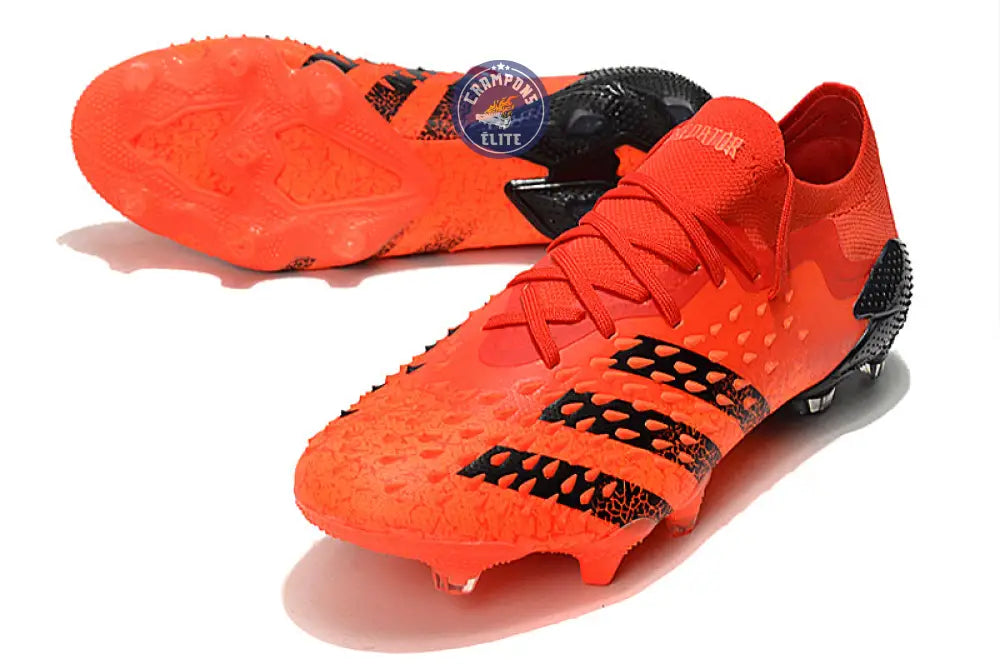 Predator Freak Basse Lacets FG - Rouge/Noir/Orange