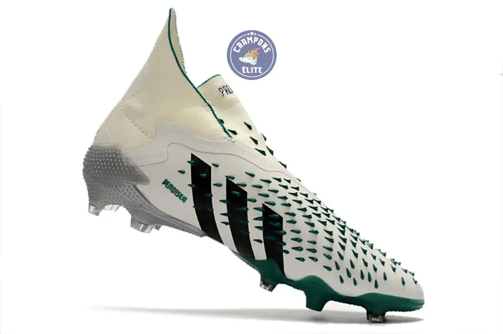 Predator Freak Laceless FG Equipment - Blanc/Noir/Vert ÉDITION LIMITÉE