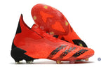 Predator Freak Laceless FG Meteorite - Rouge/Noir/Rouge