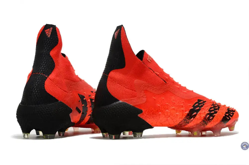 Predator Freak Laceless FG Meteorite - Rouge/Noir/Rouge