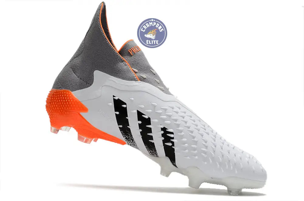 Predator Freak Laceless FG White Spark - Blanc/Argenté/Rouge