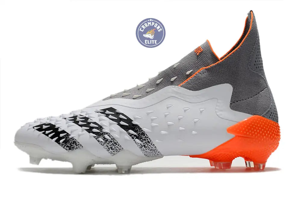 Image of Predator Freak Laceless FG White Spark - Blanc/Argenté/Rouge