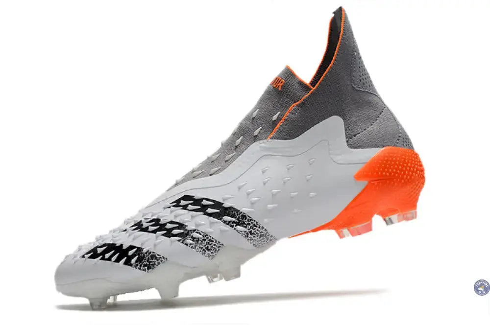Predator Freak Laceless FG White Spark - Blanc/Argenté/Rouge