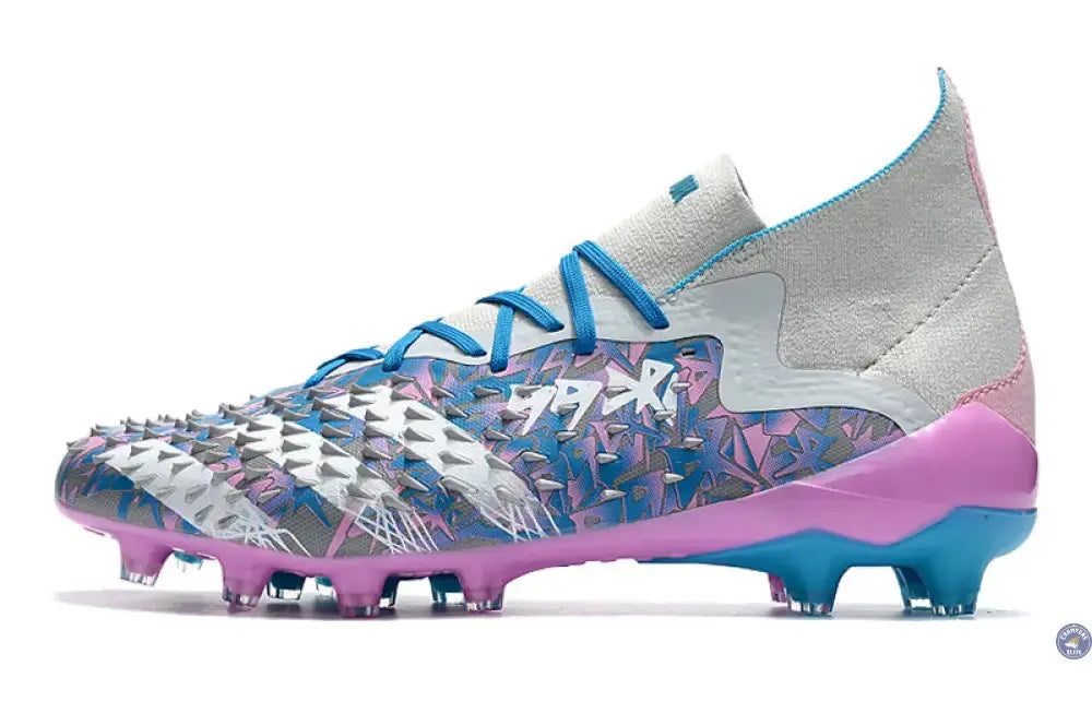 Predator Freak Lacets FG - Gris/Rose/Bleu