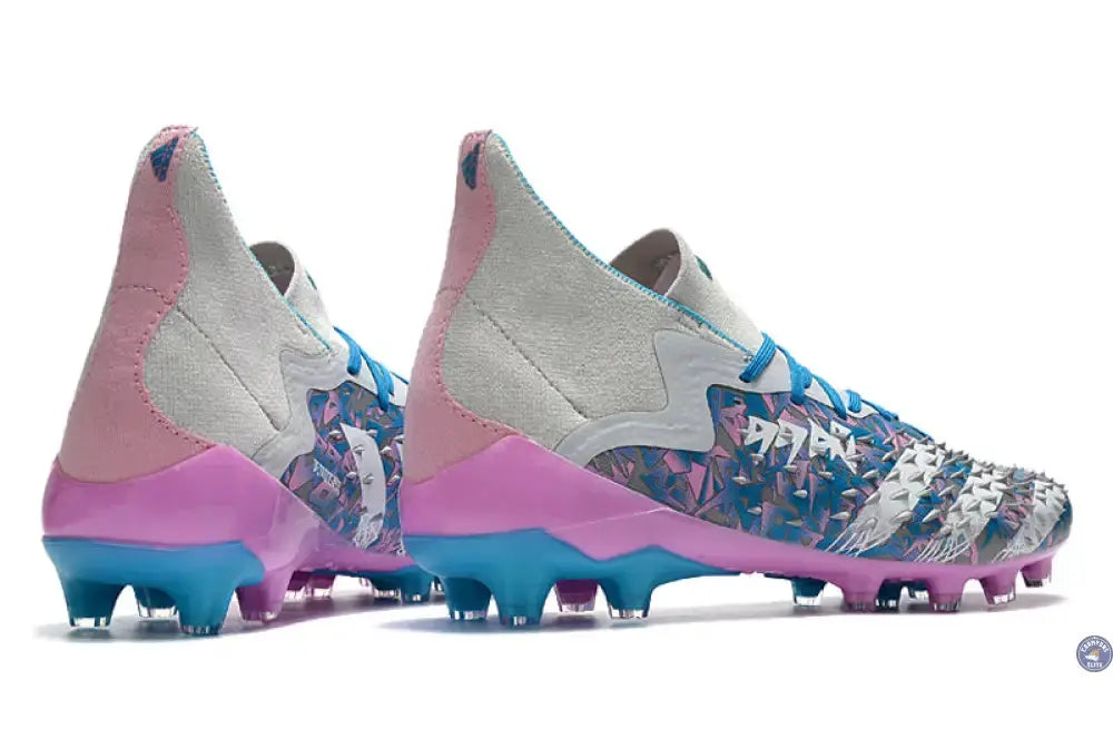 Image of Predator Freak Lacets FG - Gris/Rose/Bleu
