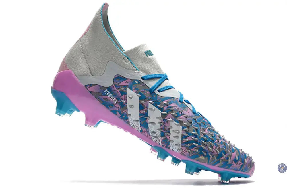 Image of Predator Freak Lacets FG - Gris/Rose/Bleu