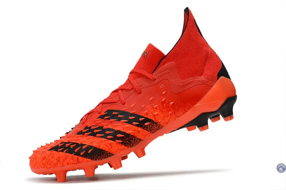 Predator Freak Lacets FG Meteorite - Rouge/Noir/Rouge