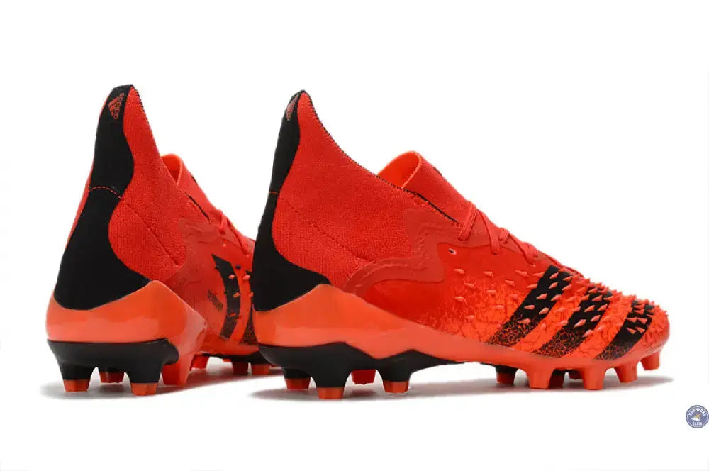Image of Predator Freak Lacets FG Meteorite - Rouge/Noir/Rouge
