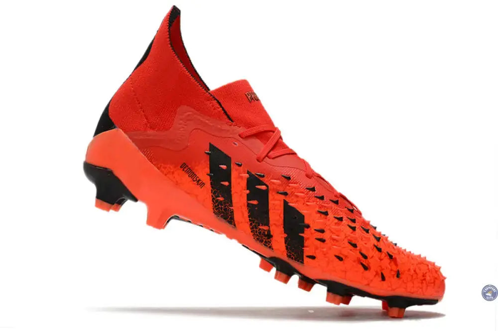 Image of Predator Freak Lacets FG Meteorite - Rouge/Noir/Rouge