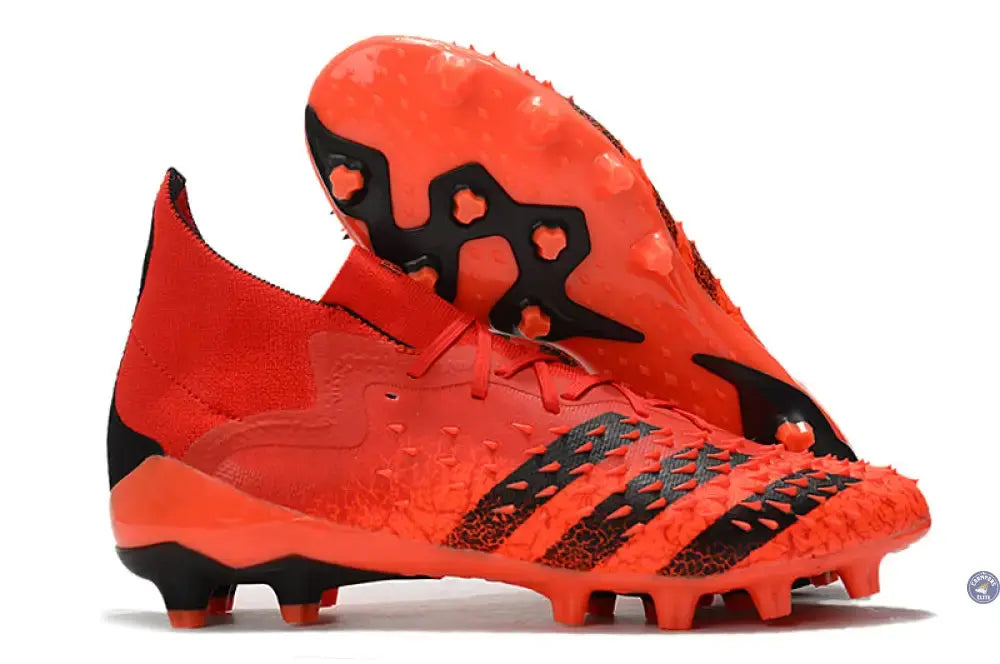 Image of Predator Freak Lacets FG Meteorite - Rouge/Noir/Rouge