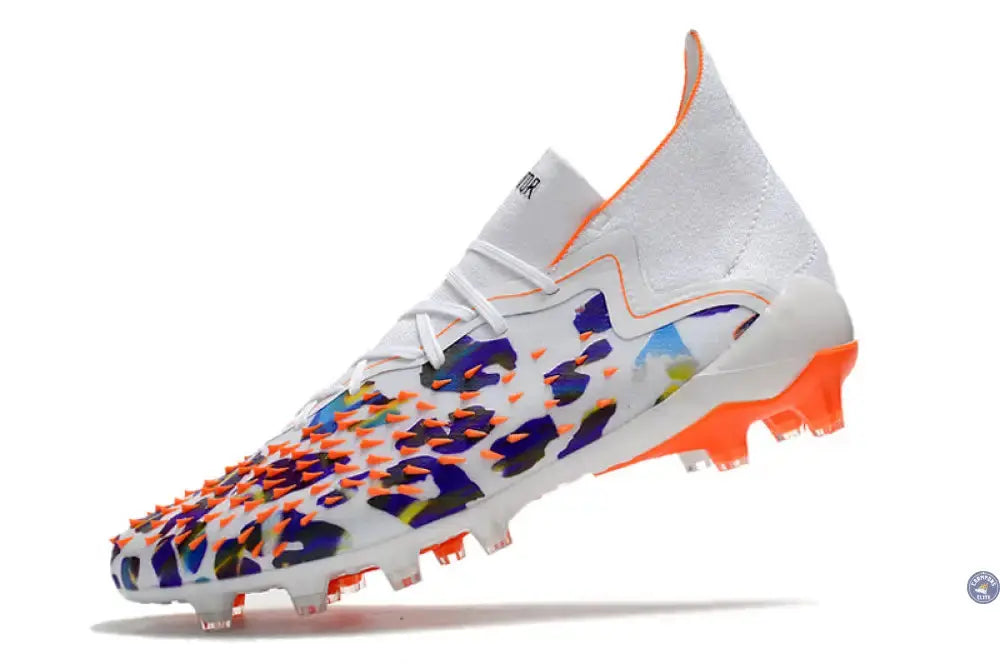 Image of Predator Freak Lacets FG Paul Pogba X Stella McCartney - Blanc/Noir/Orange ÉDITION LIMITÉE