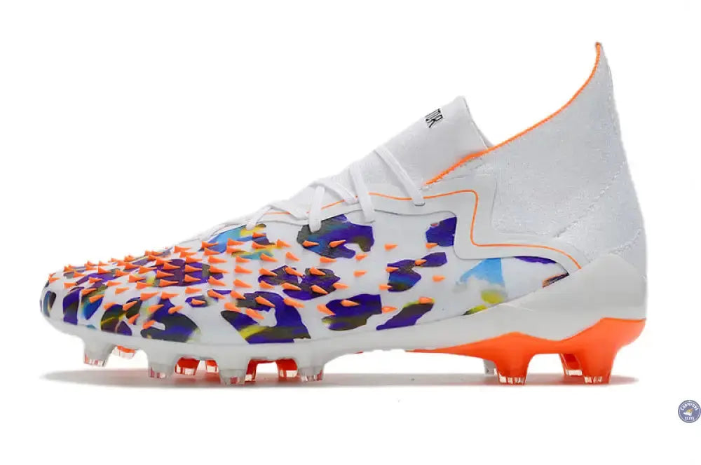 Image of Predator Freak Lacets FG Paul Pogba X Stella McCartney - Blanc/Noir/Orange ÉDITION LIMITÉE