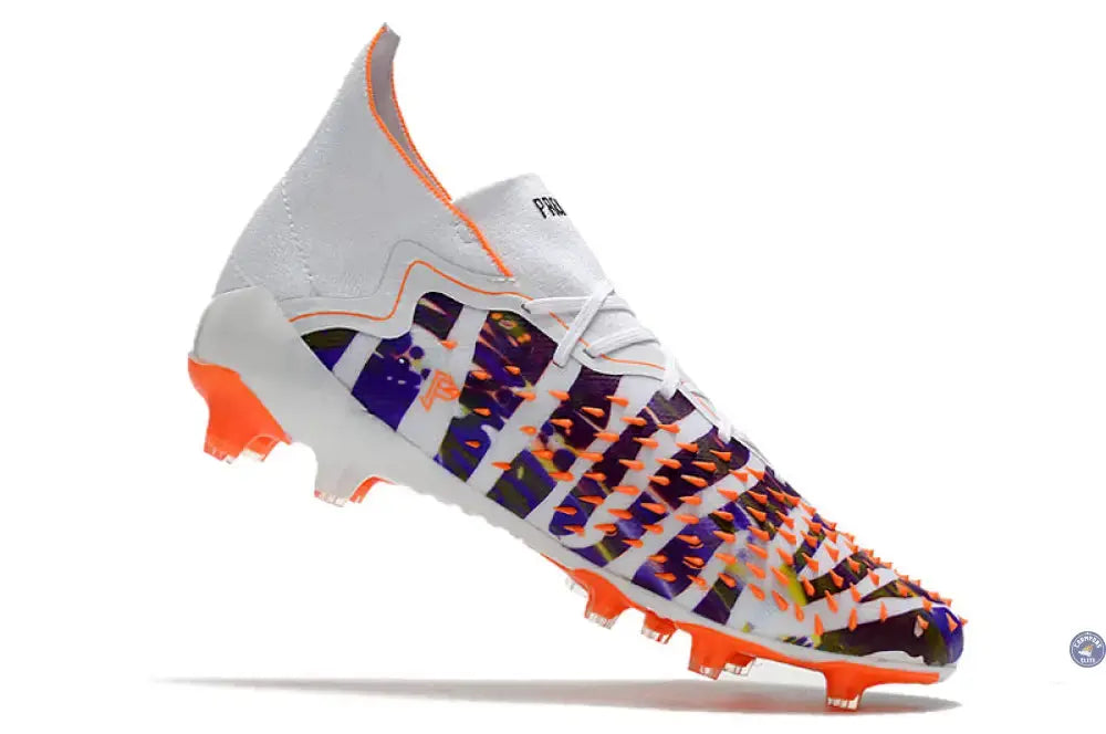 Image of Predator Freak Lacets FG Paul Pogba X Stella McCartney - Blanc/Noir/Orange ÉDITION LIMITÉE