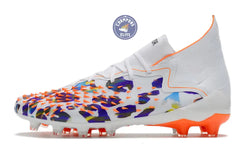 Image of Predator Freak Lacets FG Paul Pogba X Stella McCartney - Blanc/Noir/Orange ÉDITION LIMITÉE