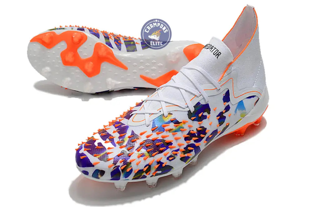 Predator Freak Lacets FG Paul Pogba X Stella McCartney - Blanc/Noir/Orange ÉDITION LIMITÉE