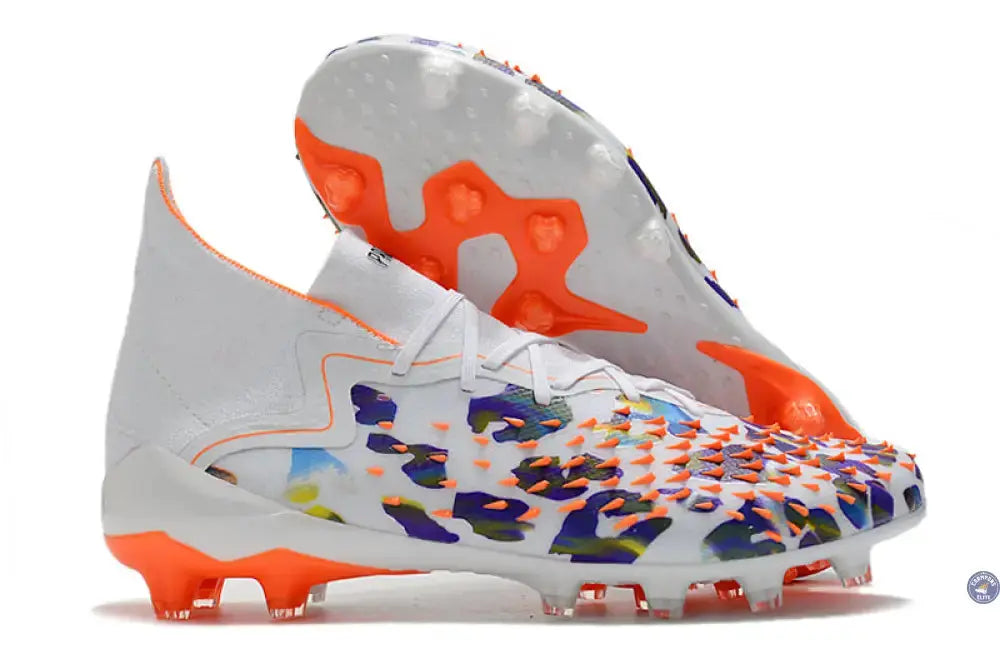 Image of Predator Freak Lacets FG Paul Pogba X Stella McCartney - Blanc/Noir/Orange ÉDITION LIMITÉE