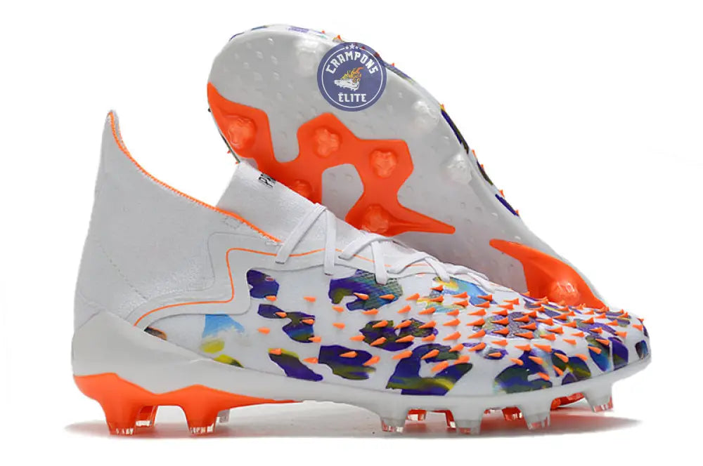 Image of Predator Freak Lacets FG Paul Pogba X Stella McCartney - Blanc/Noir/Orange ÉDITION LIMITÉE