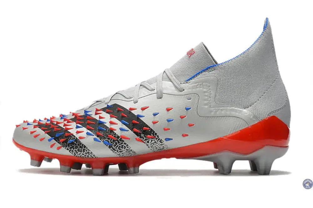 Image of Predator Freak Lacets FG Showpiece - Argenté/Noir/Rouge